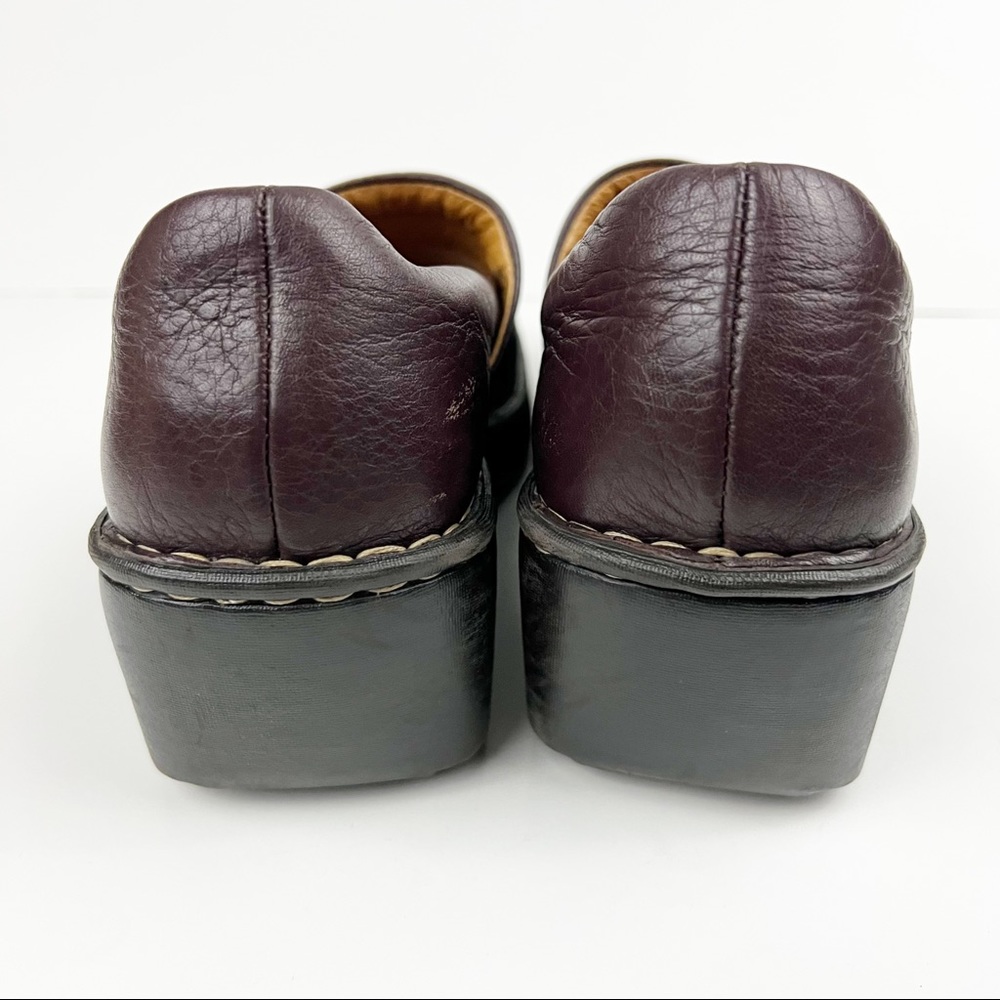 Born Brown Leather Comfort Clog Size 8 - Picture 4 of 8